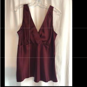 Maroon sleeveless top